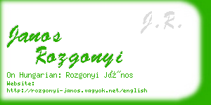 janos rozgonyi business card